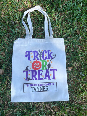 Large Personalized Halloween Bag
